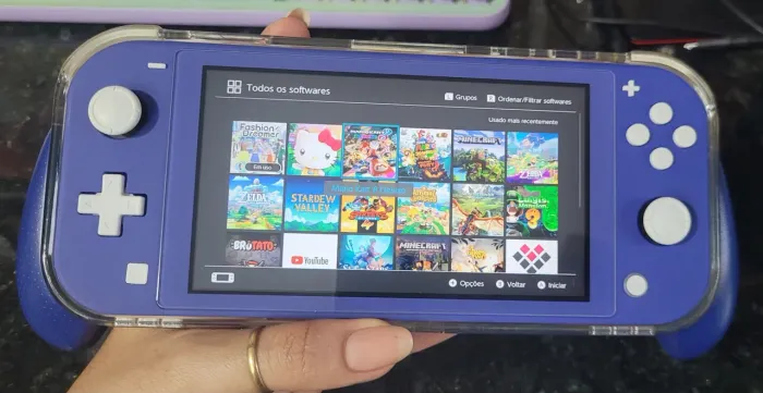 Nintendo Switch Lite Azul Desbloqueado!