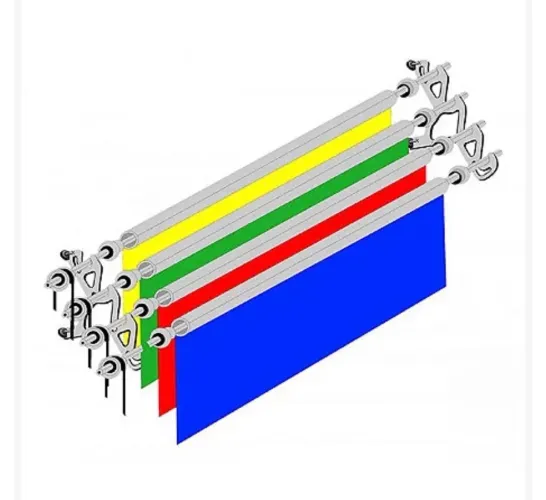 Conjunto Suporte Fixo para 4 Fundos Fotograficos (Parede)