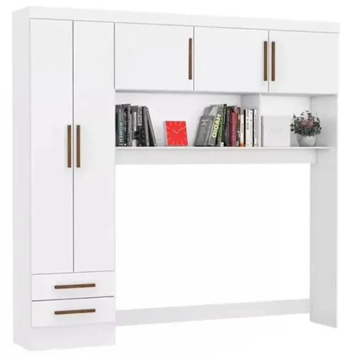 Guarda Roupa Modulado 4Pts 2Gvs Branco Carioca - Entrega Rápida!