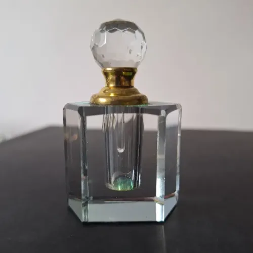 Antiguidade - Perfumeiro de Cristal Translúcido