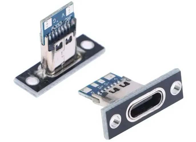 Conector USB 3.1 Tipo C Tomadas com Parafuso 4 Pin 2 Unidades Automação Robótica COD-AM610