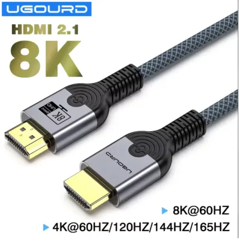 Cabo HDMI2.1, fio de cobre 8K @ 60Hz HDR 4K @ 240/160/144/120/60Hz