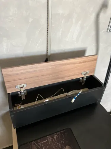 Porta cabo e objetos MDF preto (60x18x15) Novo