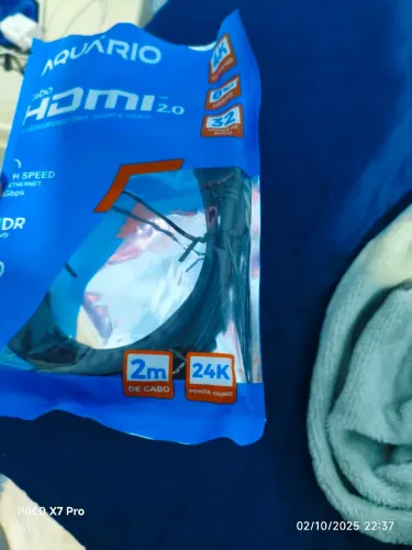Cabo HDMI aquário 4k,60 htz 2 metros.