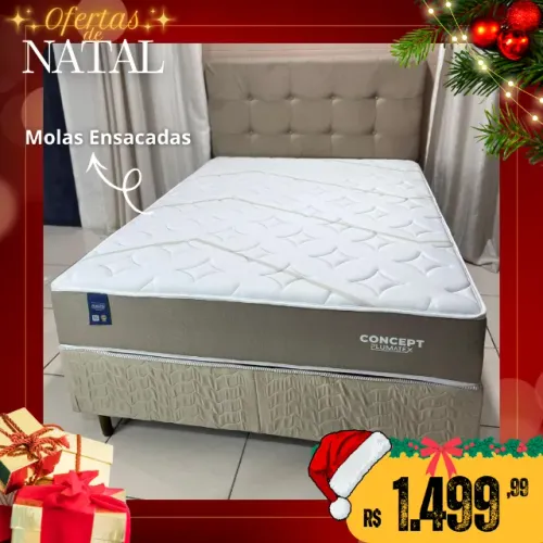 Cama Box Casal Molas Ensacadas Ofertas de Natal
