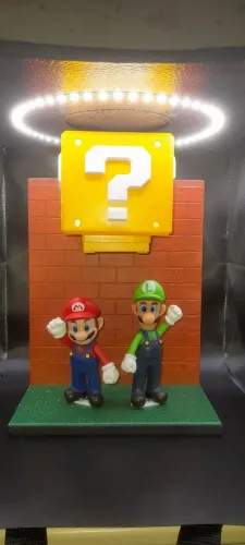Abajur Temático Super Mario Bros Artesanal - Exclusivo e Iluminado<br>