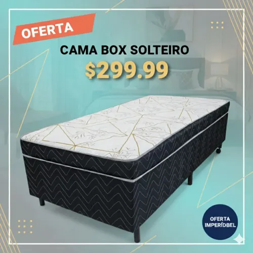 Cama box solteiro nova