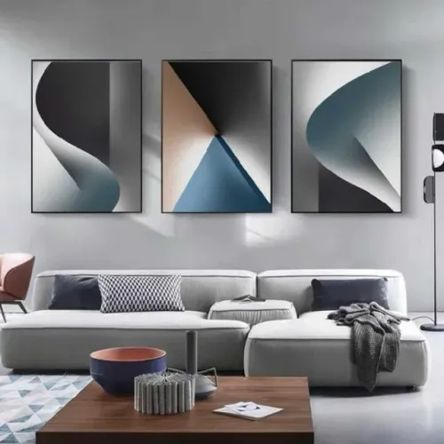 Conjunto de 3 Quadros 60x40 Decorativos Alta Resolução