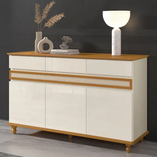 Buffet 3 Portas Açores Off White/Cedro tt87