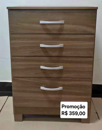 Cômoda Solteiro 4 Gavetas 