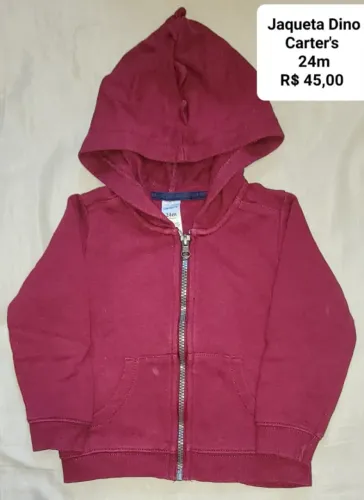 Jaqueta Carter's Dino Vinho Tam 24m