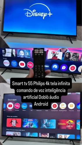 Smart TV 55 Philips 4K Tela Infinita Android