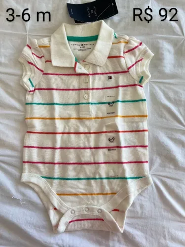 Body listrado Tommy Hilfiger 3-6 meses