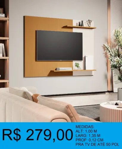 Painel pra tv de até 50 pol. parcelamos em sem juros - a pronta entrega