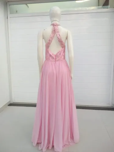 Vestido Longo Rosa - Elegância e Delicadeza