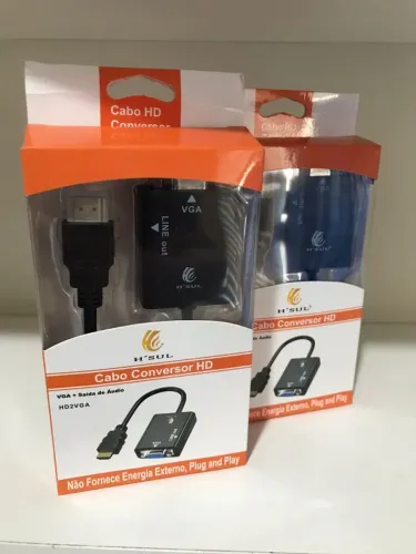 cabo conversor de HDMI para VGA. facilitamos a entrega. Aceitamos todos os cartões.