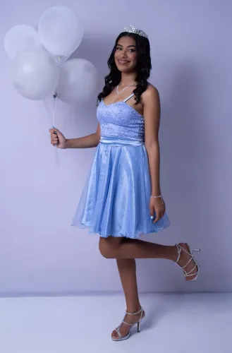 Vestido Azul usado apenas uma vez