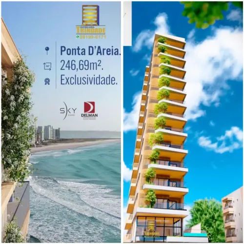 Exclusivo Apartamento de LUXO Na PONTA D AREIA, RENTE MAR LIVRE, Sky