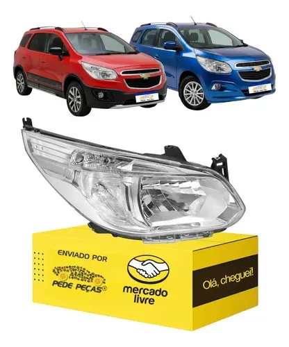Farol Chevrolet Spin 2012 2014 A 2015 2016 2017 2018 Novo Ld Direito/passageiro
