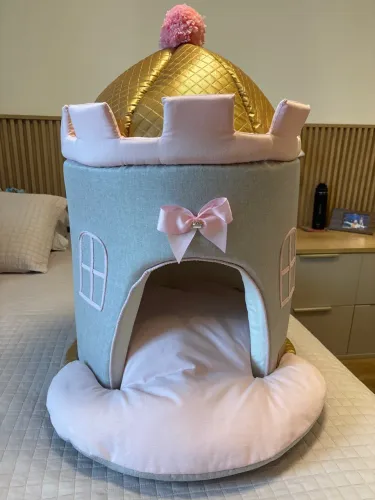 Casinha Castelo Realeza Rosa (marca bonito pra cachorro)