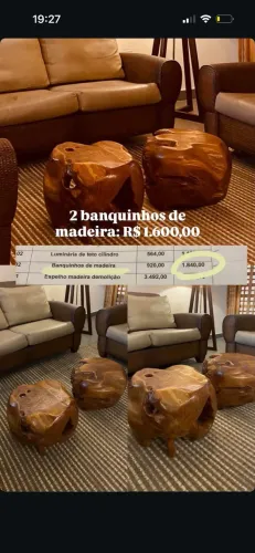 Banquinho de madeira (dupla)