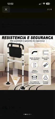 Grade de apoio para cama para idosos e crianças 