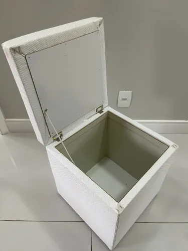 Puff baú branco