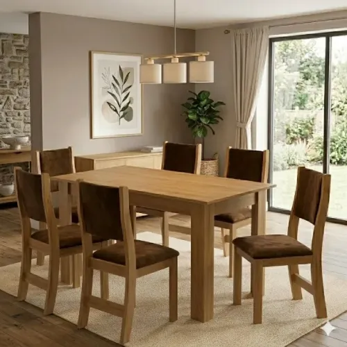Mesa de Cozinha com 6 cadeiras 