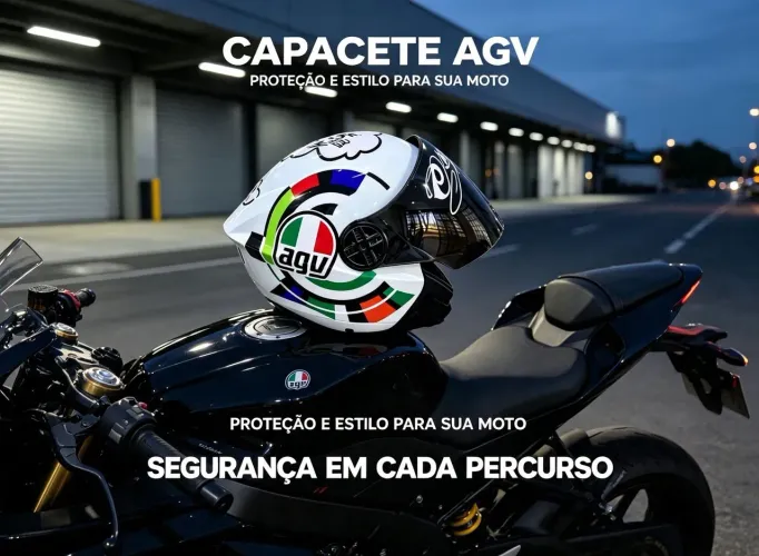 Capacete aberto AGV Branco