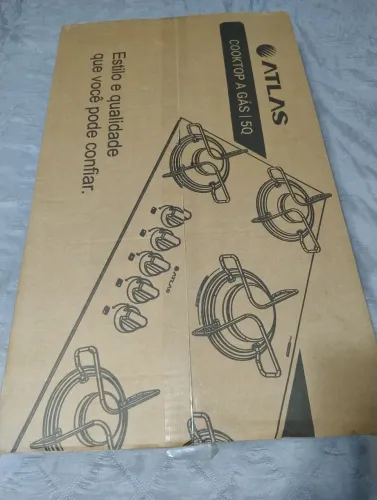 Cooktop 5 bocas vidro temperado