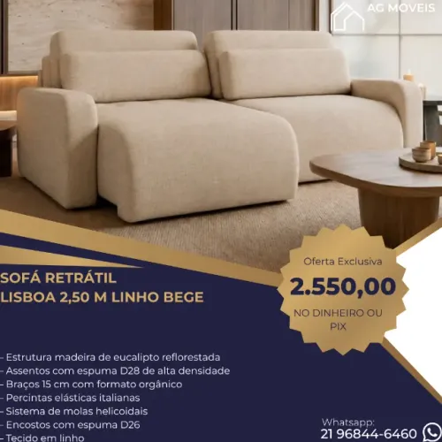 SOFÁ RETRÁTIL 2,30M