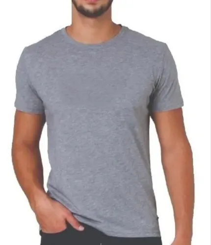 Kit 12 Camiseta poliéster cinza para sublimação 
