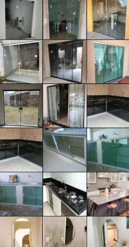 Porta blindex vidro temperado padrão e sob medida