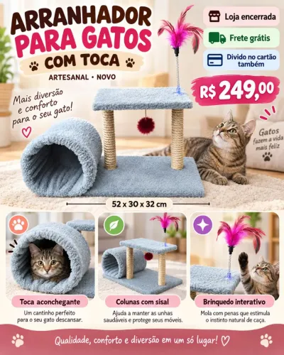 Arranhador para gatos 50x30x32cm
