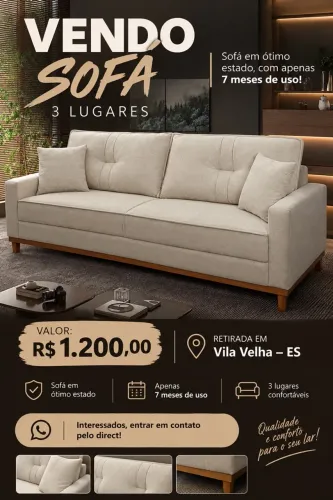 SOFÁ 3 lugares. Pra sair agora ?