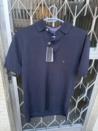 Camisa Polo Tommy Hilfiger Original - azul marinho tamanho P