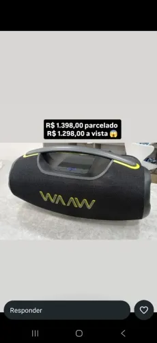 Caixa de som bombox WAAW