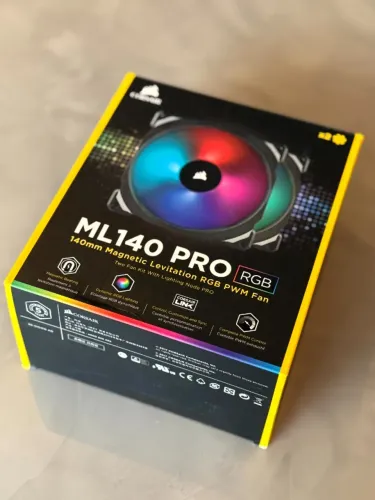 Kit 2 Fans Corsair ML140 PRO RGB + Lighting Node PRO - Completo na Caixa