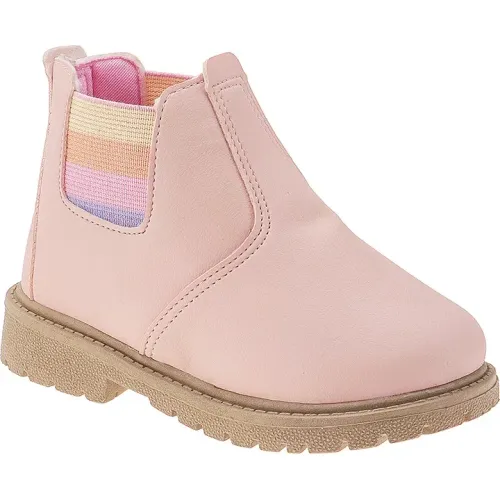 Bota estilo coturno infantil rosa tamanho 22
