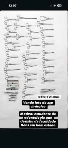 Instrumentais cirúrgicos em aço