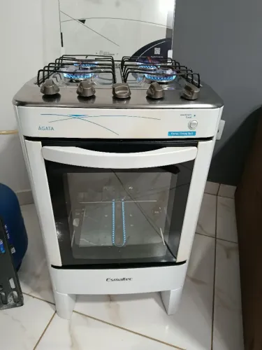 Fogão Esmaltec Ágata automático semi-novo passo cartão faço entrega