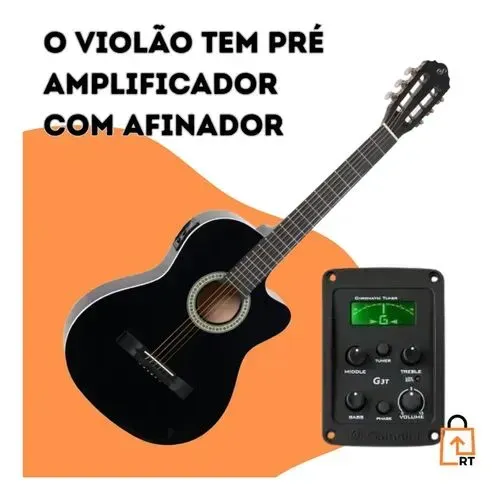 Violão Giannini Eletro-acústico. BEM CONSERVADO! CAPA DE BRINDE!