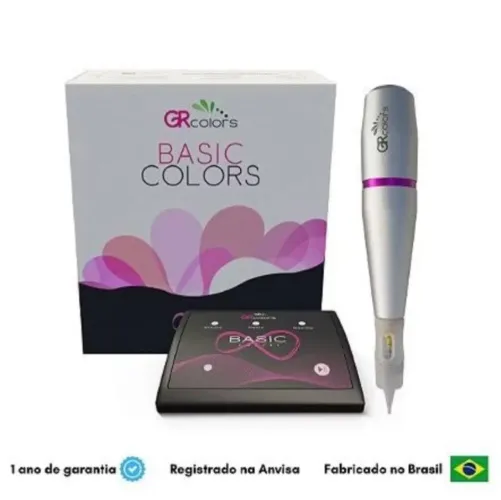 Dermografo Gr Basic Colors para Micropigmentação com ANVISA 