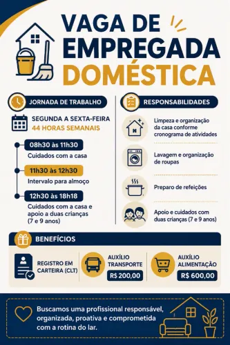 CONTRATA-SE EMPREGA DOMÉSTICA