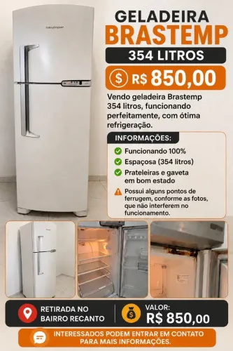 Geladeira Frost Free 354 litros Brastemp