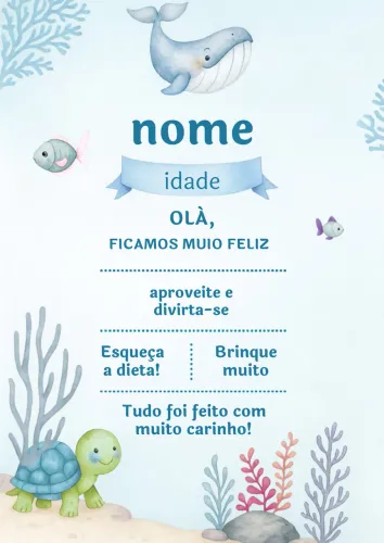 Convite Tartaruga