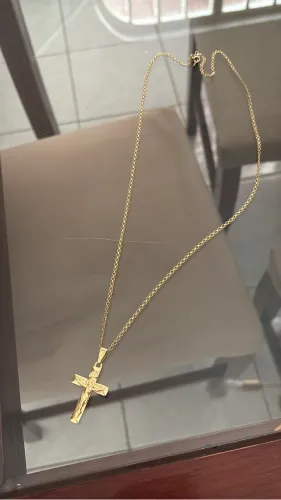 cordão de ouro 18k com pingente