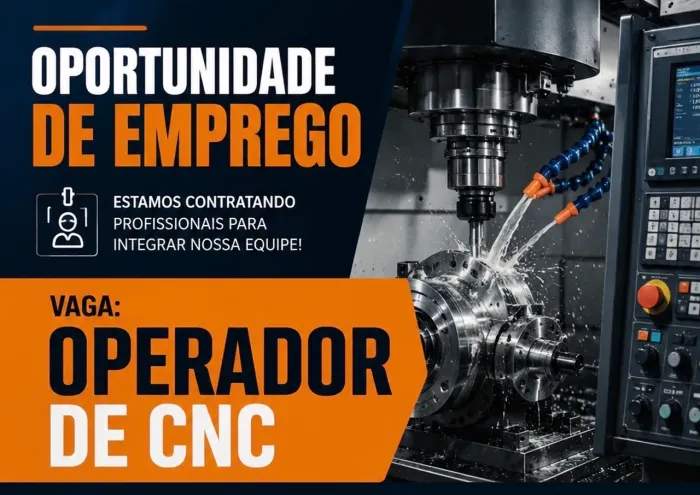 Vaga de emprego para operador CNC