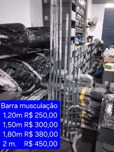 Kit barras puxadores de musculação 