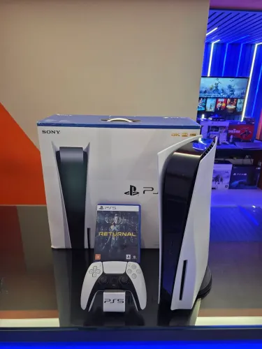 PS5 C/ LEITOR + SUPER GARANTIA + JOGO. Somos LOJA FÍSICA!